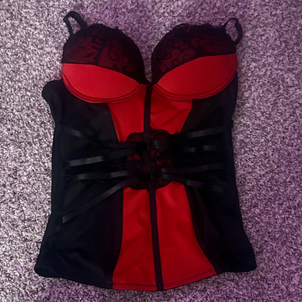 Spirit Red and Black Lace Bra
